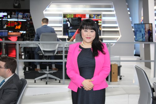 Tina Park at the BNN studio, Toronto