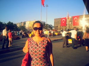 Hello from Taksim Square, Istanbul June 2013 -- protesters were very quiet & peaceful