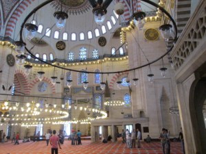 Inside the suleymaniye mosque, Istanbul