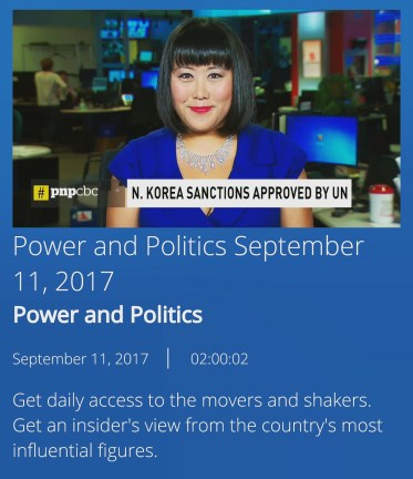 Tina Park and CBC Power and Politics North Korea